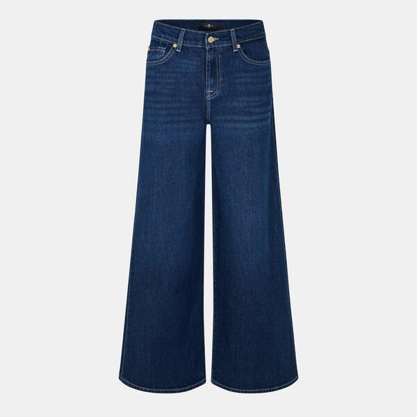 セブンフォーオールマンカインド レディース ボトムス ジーンズズボン下 ワイドレッグ デニム 7 For All Mankind Women\u0027s Marie Wide Leg Jeans Dark Blue 青色