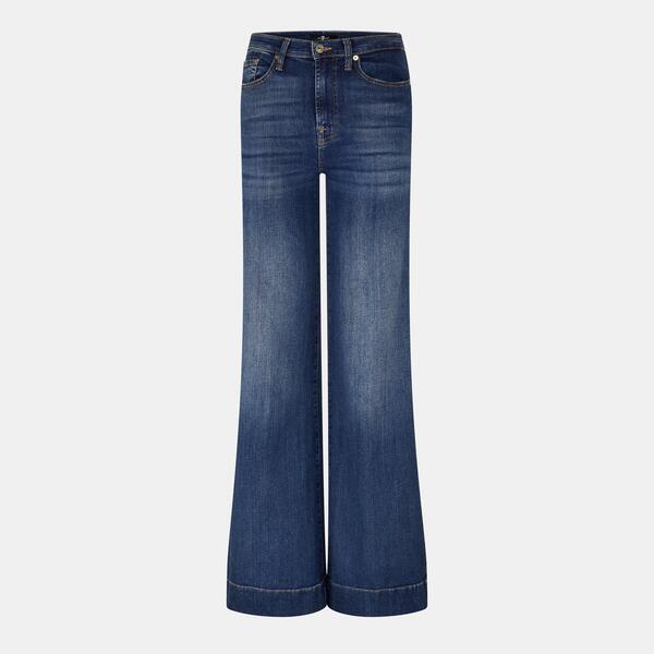 セブンフォーオールマンカインド レディース ボトムス ジーンズズボン下 ブーツとり捨てる ブーツ デニム 7 For All Mankind Women\u0027s Modern Dojo Bootcut Jeans Mid Blue 青み