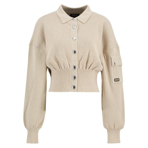バブアー レディース アウター ジレー 編み物 Barbour International Womens Gigi Knitted Bomber Cement