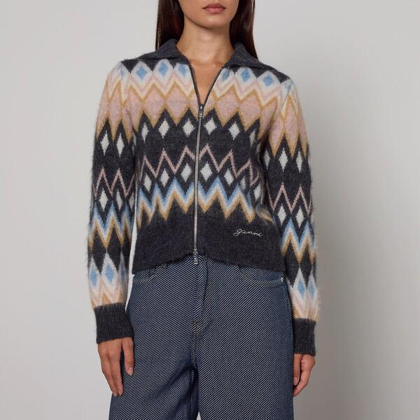 ガニー レディース アウター ジレー Ganni Women\u0027s Pattern Cardigan Multicolour マルチ色つや