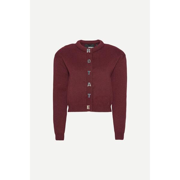 ローテート レディース アウター ジレー 編み物 Rotate Women\u0027s Magtu Knitted Cardigan Zinfandel