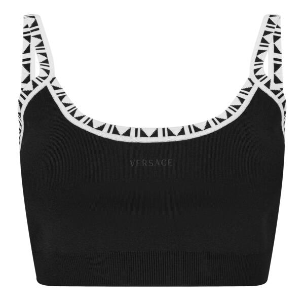 ヴェルサーチ レディース アンダー御召しもの ナイト爵御召しもの Versace Knt Bralette Ld64 Black 黒いこと