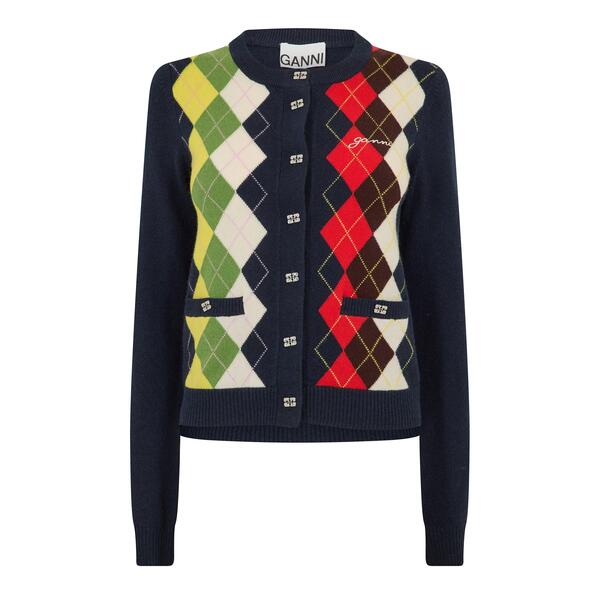 ガニー レディース アウター ジレー Ganni Women\u0027s Cardigan Sky Captain