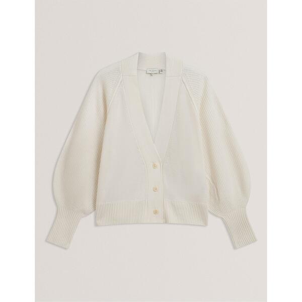 テッドベーカー レディース アウター ジレー Vのど首 Ted Baker Women\u0027s V Neck Cardigan Ivory 象牙色