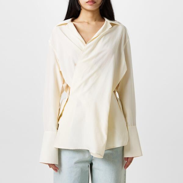 ジバンシー レディース アウター ジレー 地絹 GIVENCHY Silk Cardigan Ecru エクリュ