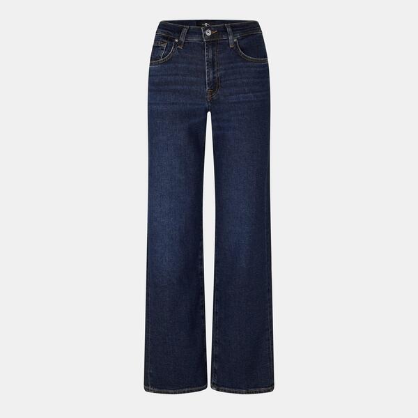 セブンフォーオールマンカインド レディース ボトムス デニムパンツ ストレート ジーンズ 7 For All Mankind Women'stovepipe Straight Leg Jeans Dark Blue ブルー|ReVida 店