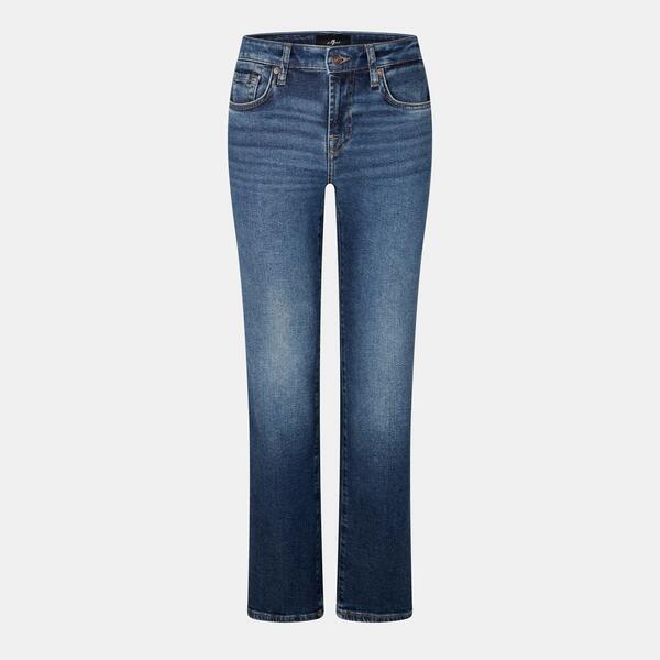 セブンフォーオールマンカインド レディース ボトムス ジーンズズボン下 引っ切り無い デニム 7 For All Mankind Women\u0027s Calie Straight Leg Jeans Dark Blue 青み
