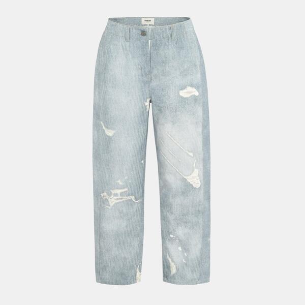ファイヤートラップ レディース ボトムス ジーンズズボン下 刷り上げる デニム Firetraprint Jeans Ladies Blue Distress 青み