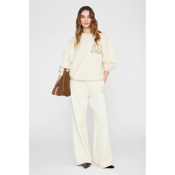アニービン レディース ボトムス 心地好いズボン下 ジョガーパンツ フリース Anine Bing Women\u0027s Open Hem Fleece Joggers Cream 皮膚軟化剤