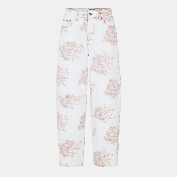 ガニー レディース ボトムス デニムパンツ ストレート ジーンズ Ganni Women'stary Straight Leg Jeans Egret|ReVida 店
