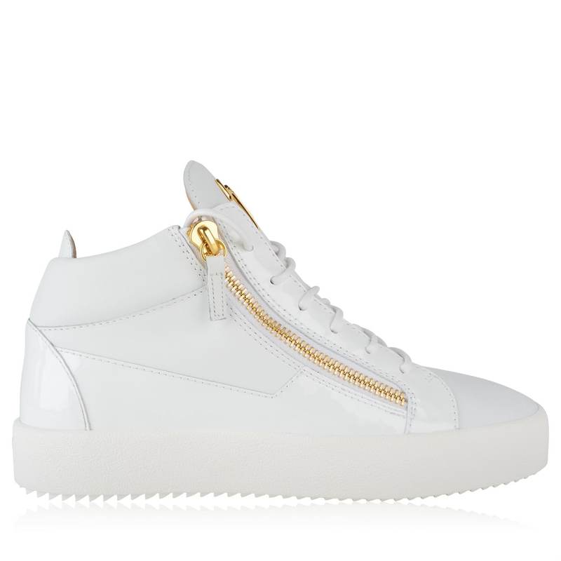 ジュゼッペザノッティ メンズ シューズ スニーカー GIUSEPPE ZANOTTI May Patent High Top Top Trainers White 86442 ホワイト