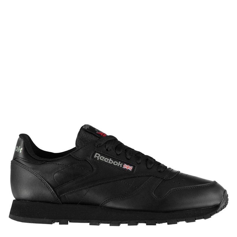リーボック メンズ シューズ スニーカー レザー Reebok Classic Leather Mens Trainers Black ブラック