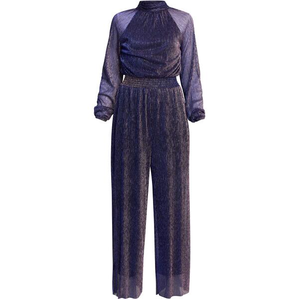 ジーナバッコーニ レディース トップス 衣装 トール 編み物 飛び降りる背広 Gina Bacconi Kylie Metallic Knit Jumpsuit Pink / Cobalt 青緑色