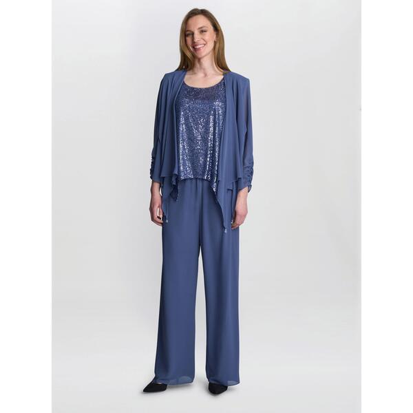 ジーナバッコーニ レディース トップス ワンピースパンコール Gina Bacconi Kay 2 Piece Trouser Suit With Sequin Top Wedgewood