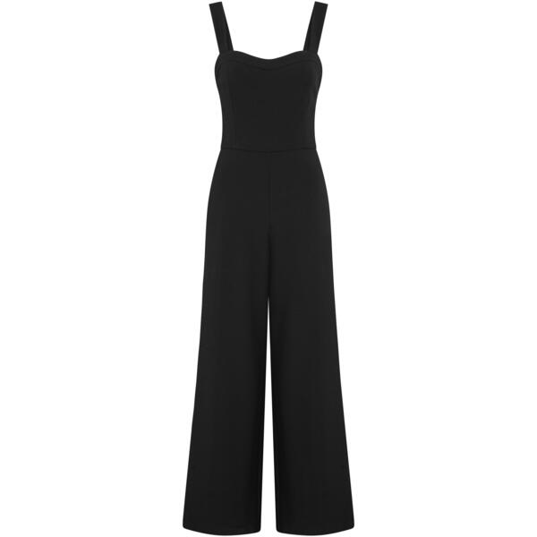 ジーナバッコーニ レディース トップス 衣裳 飛び降りる背広 Gina Bacconi Emy Black Wide-Leg Jumpsuit Black 黒いこと