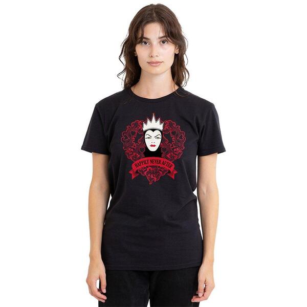 ウォルトディズニー レディース トップス ティーシャツ Disney Evil Queen Happily Never After T-Shirt Black 黒いこと
