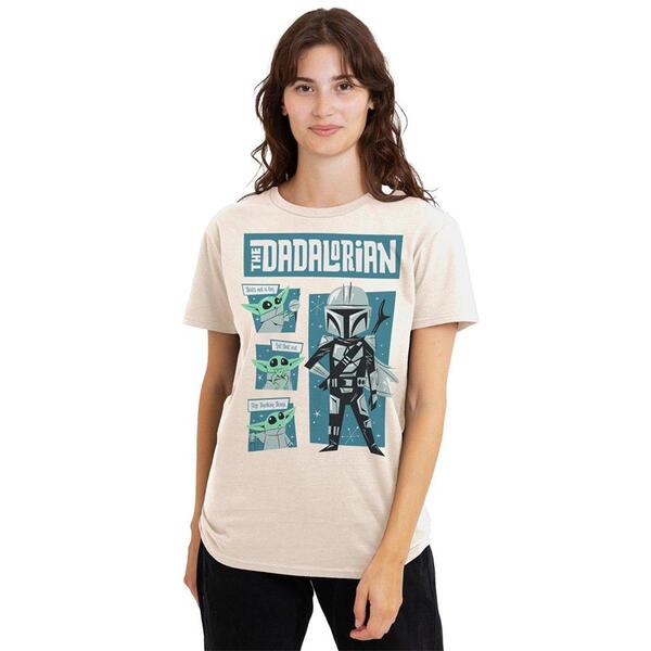 はやりっ児 ウォーズ レディース トップス プルオーバー Star Warstar Wars Fatheretro Dadaloriand Grogu T Shir Beige ベージュ