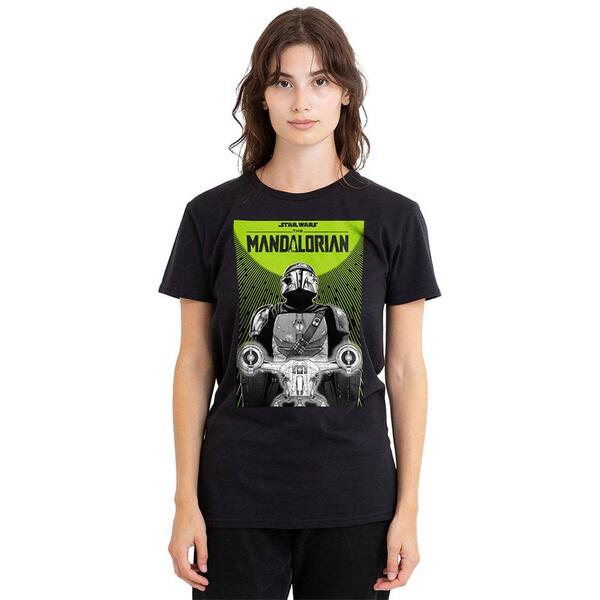 はやりっ児 ウォーズ レディース トップス プルオーバー Star Warstar Wars The Mandalorian Razor Crest Poster Women Black 黒いこと