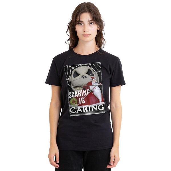 ウォルトディズニー レディース トップス プルオーバー Disney The Nightmare Before Christmascaring is Caring T Black 黒いこと