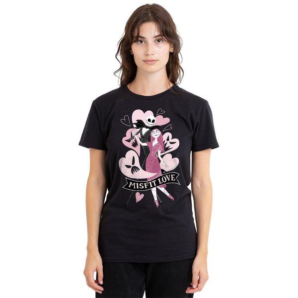 ウォルトディズニー レディース トップス プルオーバー Disney The Nightmare Before Christmas Valentines Day Mis Black 黒いこと