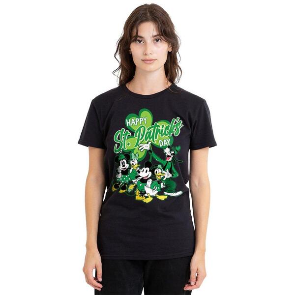 ウォルトディズニー レディース トップス プルオーバー Disney Mickey Mouse Friendst Patricks Day Minnie Goofy Black 黒いこと