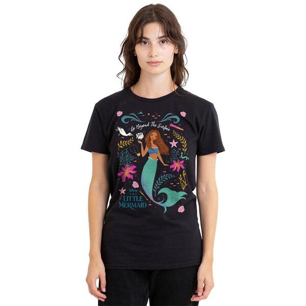 ウォルトディズニー レディース トップス プルオーバー Disney The Little Mermaid Ariel Goes Beyond The Surface T Black 黒いこと