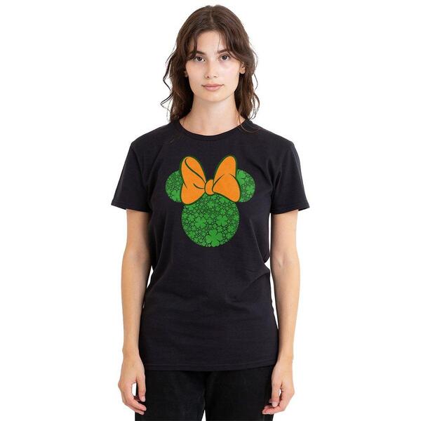 ウォルトディズニー レディース トップス プルオーバー Disney Minnie Mouse St Patricks Day Shamrock Ears T-Shir Black 黒いこと