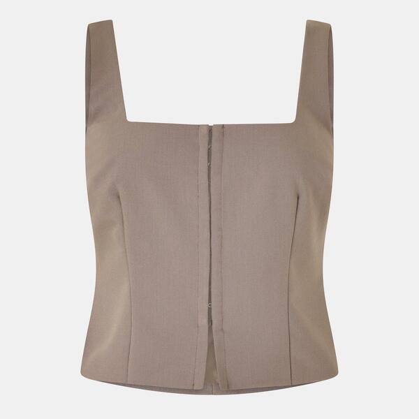万力 濾過性病原体 レディース トップス プルオーバー Jack Wills Women\u0027s Pinstripe Corsetop Taupe トープ