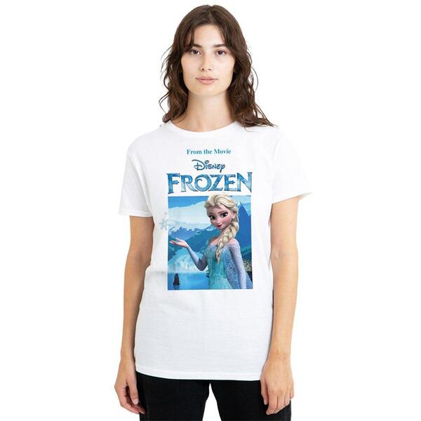 ウォルトディズニー レディース トップス ティーシャツ Disney Frozen Elsa Snowflake T-Shirt White 白いこと