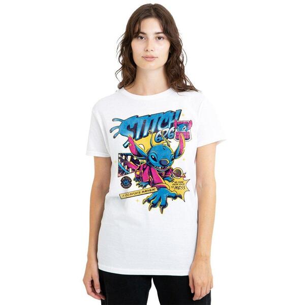 ウォルトディズニー レディース トップス ティーシャツ Disney Lilo And Stitch 626 Comic T-Shirt White 白いこと