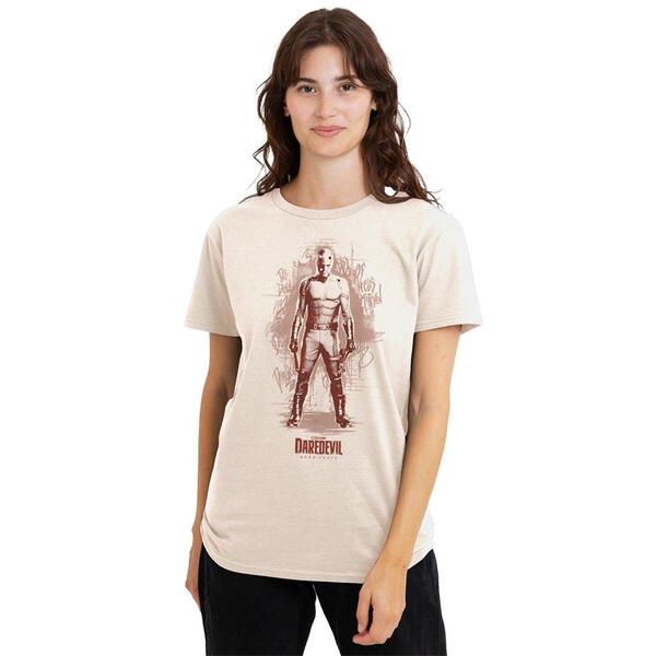 マーベル レディース トップス プルオーバー Marvel Daredevil Born Again Hell ’ S Kitchen Graffiti T-Shi Beige ベージュ
