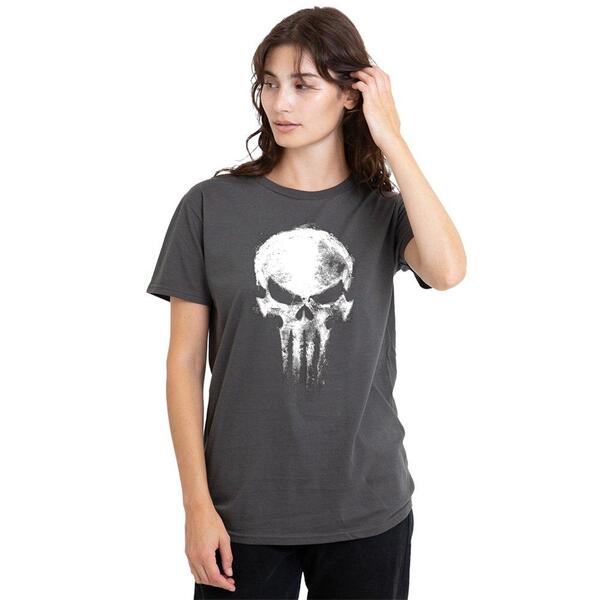 マーベル レディース トップス プルオーバー Marvel Daredevil Born Again Skull The Punishereturns T- Grey 薄墨色