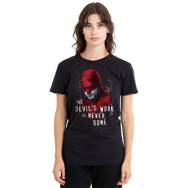 マーベル レディース トップス プルオーバー Marvel Daredevil Born Again The Devil ’ S Work Is Never Don Black 黒いこと