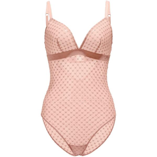 ウォルフォード レディース トップス プルオーバー 上半身背広 Wolford Triangle Bodysuit Womens Pink さくら色
