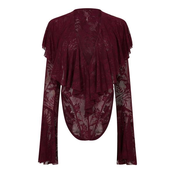 ノーマカマリ レディース トップス プルオーバー Norma Kamali NK Deep V Body Ld61 Plum 酸桃