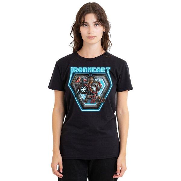 マーベル レディース トップス プルオーバー Marvel Black Panther: Wakanda Forever Ironheart Glow T-Sh Black 黒いこと