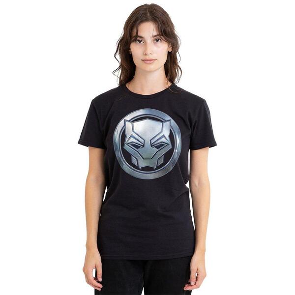 マーベル レディース トップス プルオーバー Marvel Black Panther: Wakanda Forever Panther Icon T-Shir Black 黒いこと