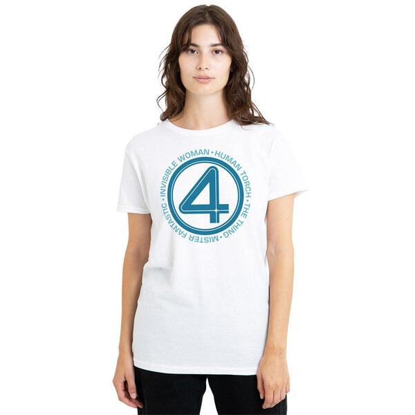 マーベル レディース トップス ティーシャツ Marvel Fantastic Four Superhero Team T-Shirt White 白いこと