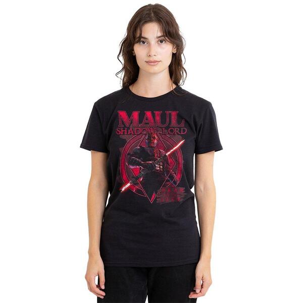 はやりっ児 ウォーズ レディース トップス ティーシャツ Star Wars Maul Shadow Lord Fear Is My Ally T-Shirt Black 黒いこと