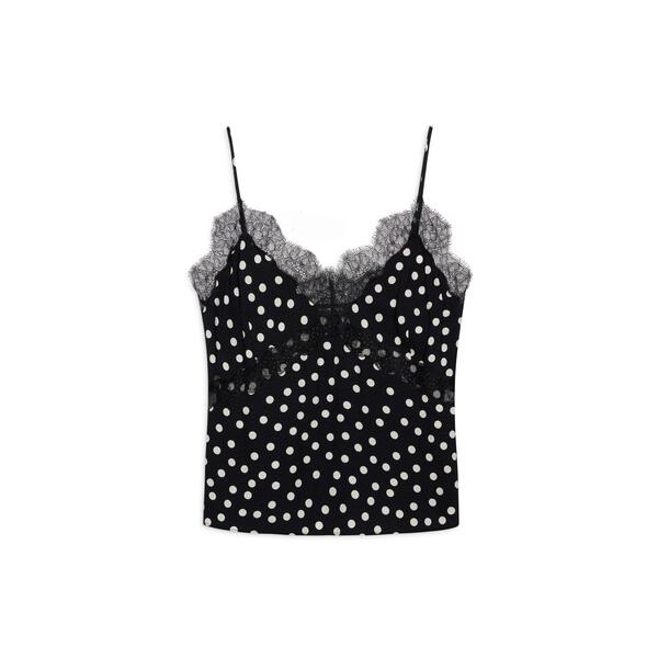 アニービン レディース トップス シャツ ノースリーブ Anine Bing Women's Amelie Lightweight Sleeveless Cami Top WHITE/BLACK ホワイト|ReVida 店