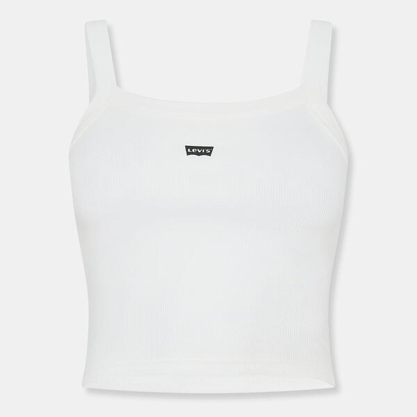 リーヴァイズジーンズ レディース トップス ティーシャツ 肋材 より良い Levis Women\u0027s Ribbed Tank Vest White 白いこと