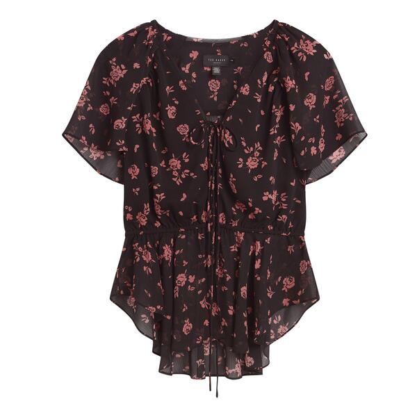 テッドベーカー レディース トップス プルオーバー Ted Baker Ted Baker Soft Woven Peplum Top Black 黒いこと