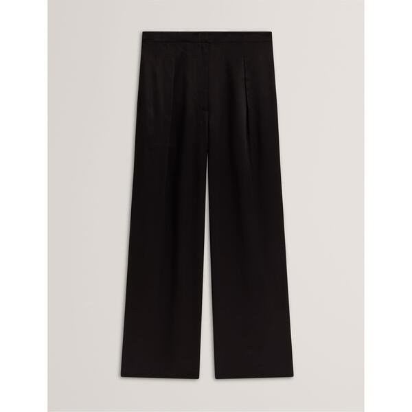テッドベーカー レディース ボトムス 心地よいズボン下 引っ切り無い Ted Baker Women\u0027s Elastic Back Straight Leg Trousers Black 黒いこと