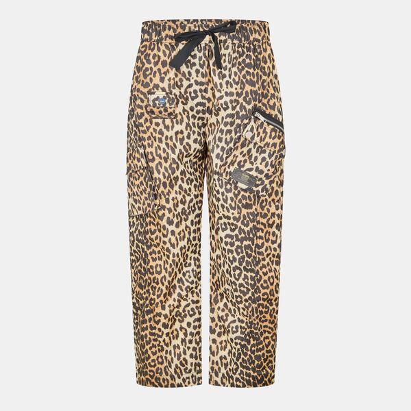 ガニー レディース ボトムス 心地好いズボン下 Ganni Women\u0027s Duchss Trainer Cargo Trousers Leopard 毛の荒物