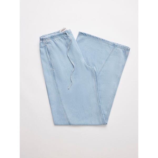 ゲス レディース ボトムス 心地よいズボン下 ワイドレッグ Guess Women\u0027s Wide Leg Trousers Blue 青碧