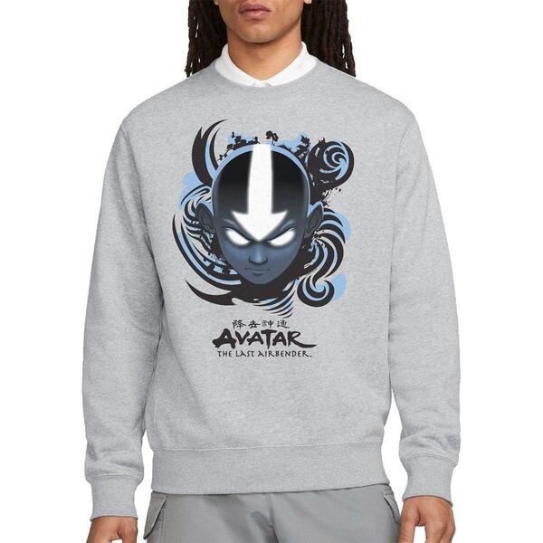 ニコロデオン メンズ トップス プルオーバー Nickelodeon Avatar The Last Airbender Blue And Light Grey 薄墨色