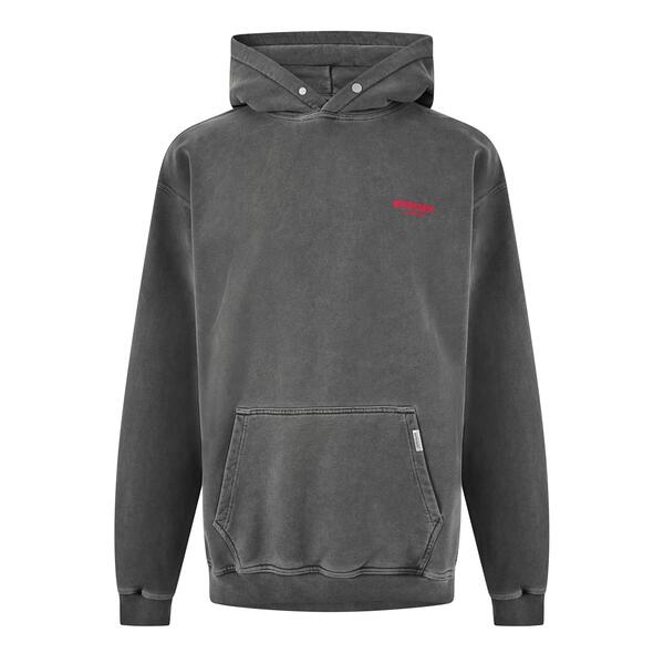 リプレゼント メンズ アウター パーカー・スウェット プルオーバー Represent Men\u0027s Owners Club Hooded Sweatshirt Premium Comfort Oversized Hoodie Washed Blck/Red 赤いこと