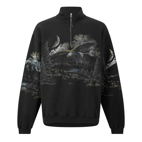 ロア メンズ アウター パーカー・スウェット フリース ROA Men\u0027s Fai HZ 1/4 Zip Fleece Washed Black 黒いこと