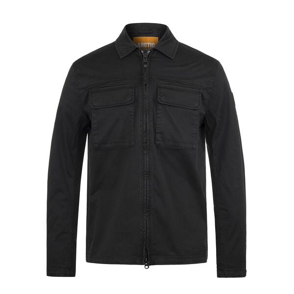 アークティックアーミー メンズ トップス プルオーバー Arctic Army Men\u0027s Narvik Long Sleeve 2 Pocket Overshirt Black 黒いこと