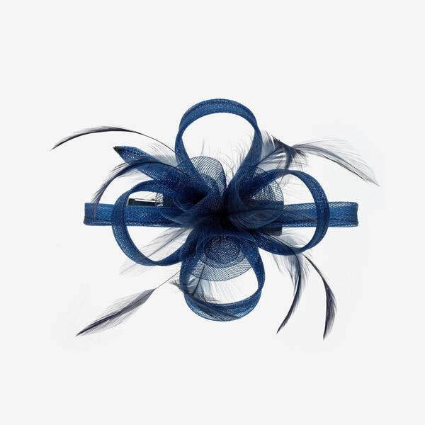ジョンリチャード レディース 佩び物 かぶり笠 Jon Richard Navy Small Clip Fascinator Blue 青色